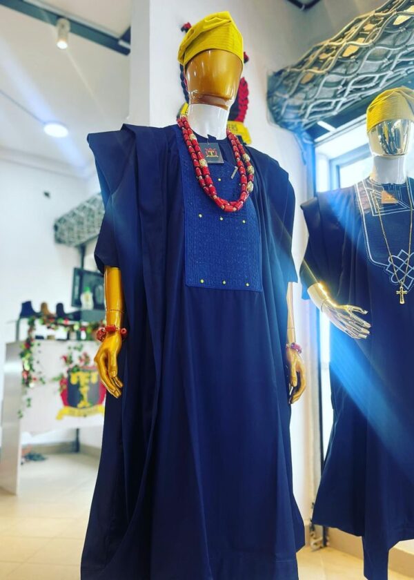 NAVY BLUE AGBADA