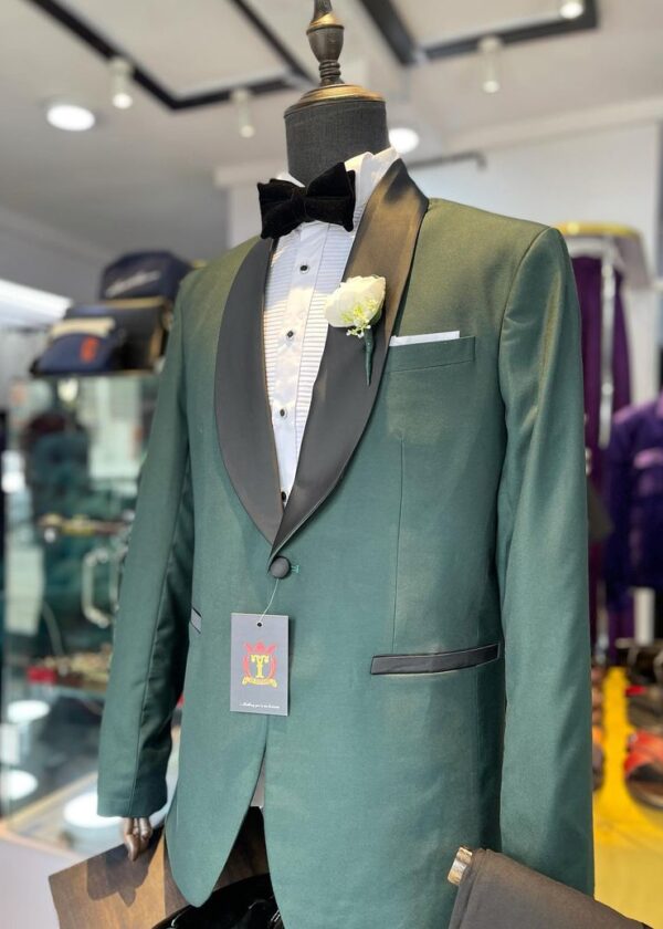 GREEN SHAWL LAPEL TUX