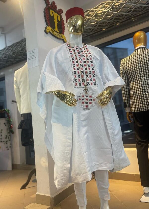 WHITE AGBADA
